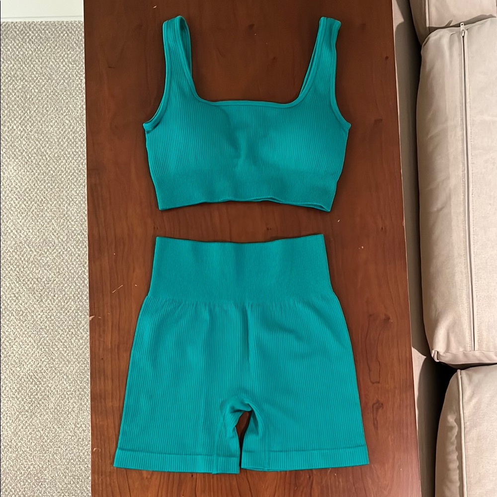 Sports Bra & Biker Short Set